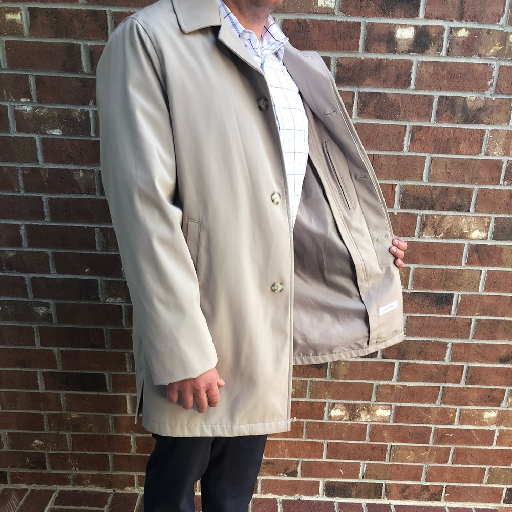 Calvin Klein rain/trench coat, tan, taupe